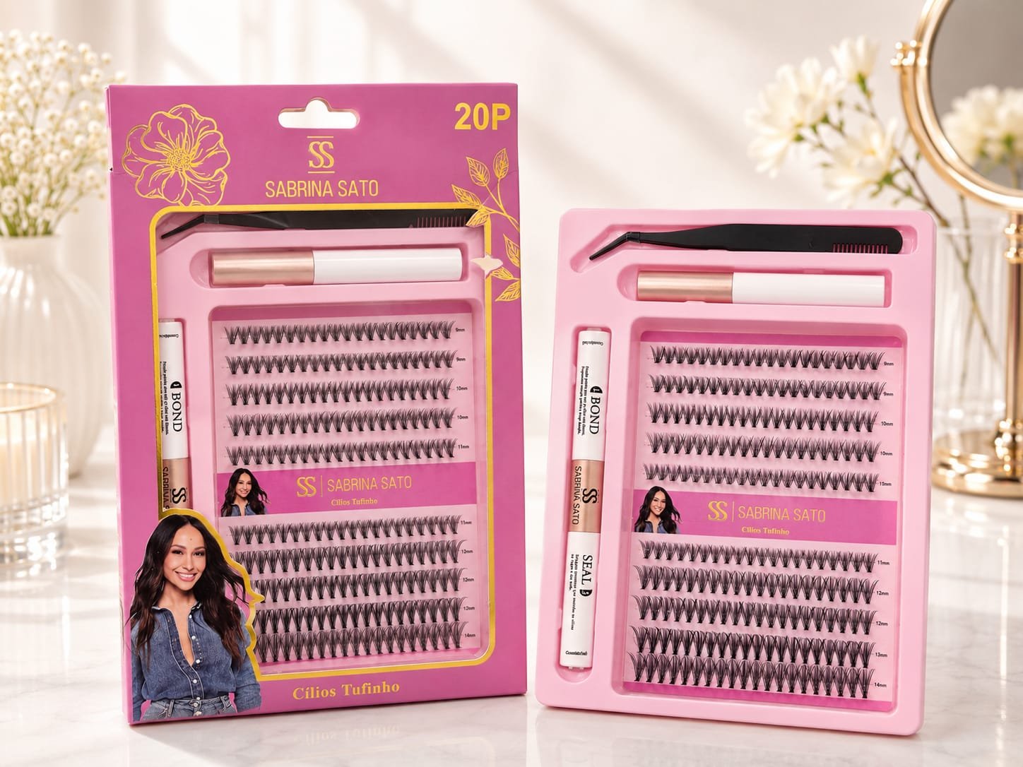KIT DE PESTAÑAS CON PEGAMENTO