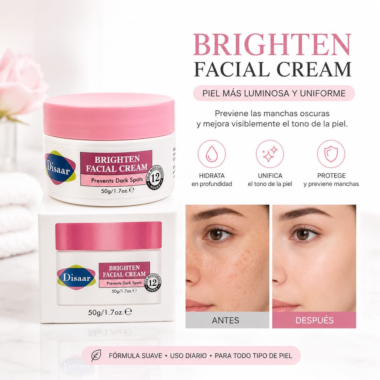 DISAAR CREMA FACIAL BLANQUEADORA