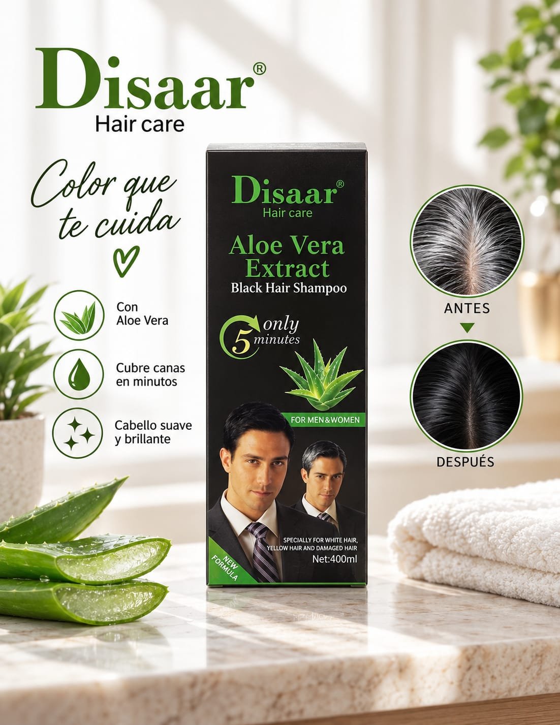 DISAAR SHAMPOO COLOR CON ALOE VERA