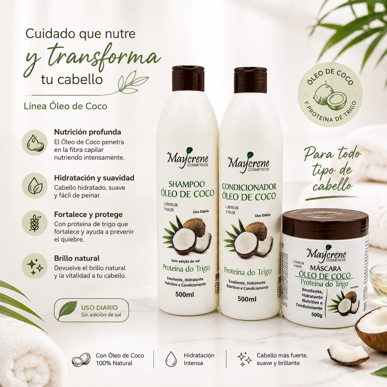 COMBO CAPILAR CON ÓLEO DE COCO