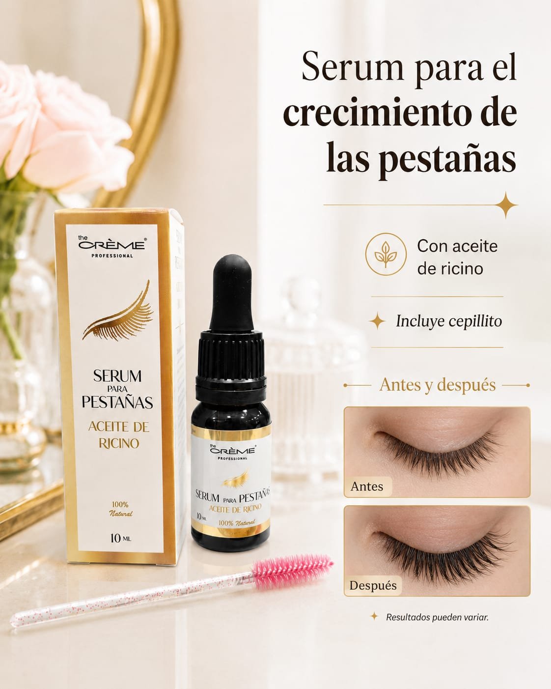 SERUM PARA CRECIMIENTO DE PESTAÑAS CON ACEITE DE RICINO