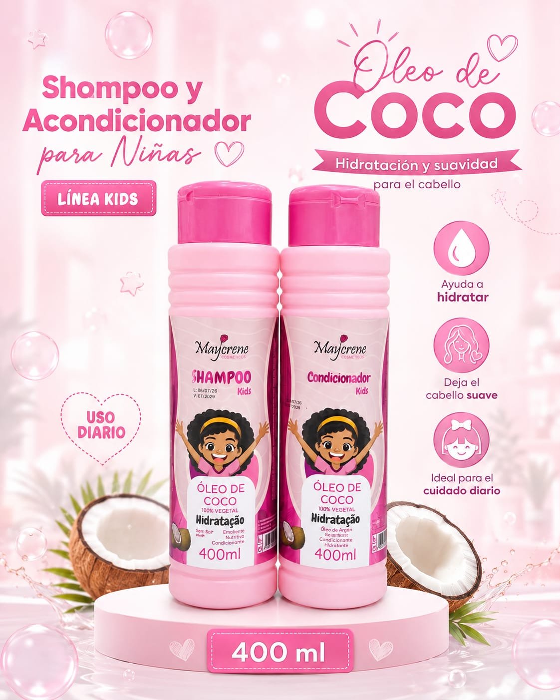 COMBO CAPILAR KIDS CON ÓLEO DE COCO