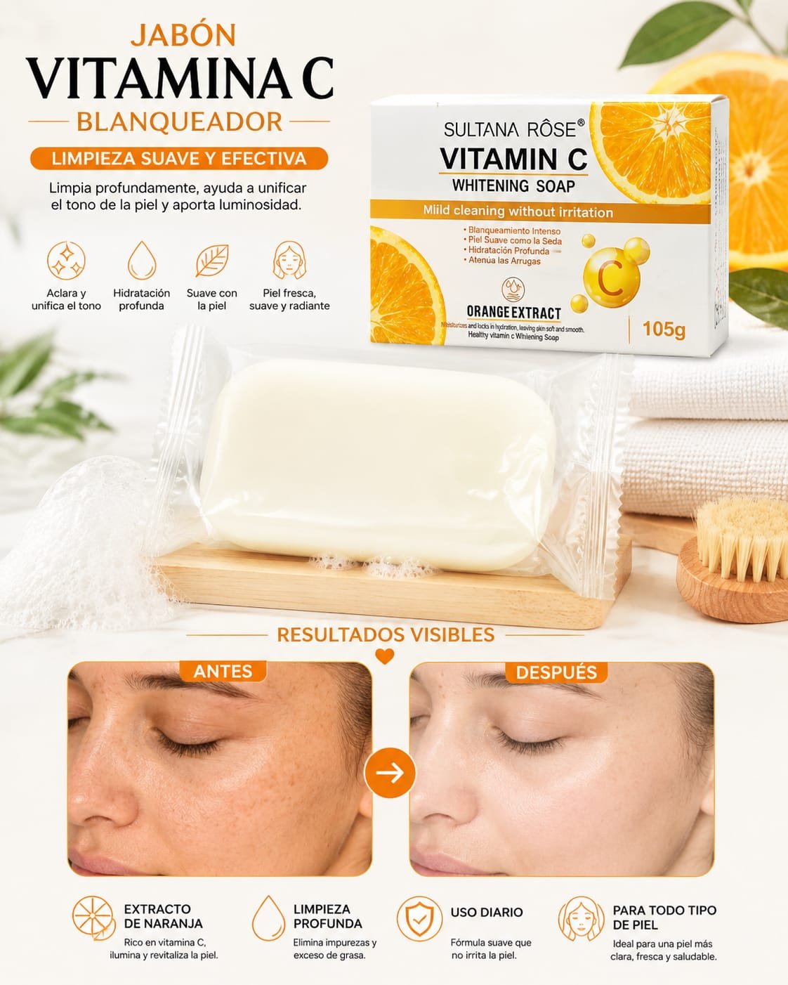 JABÓN BLANQUEADOR CON VITAMINA C