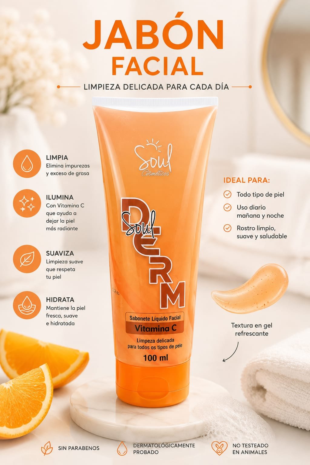 JABÓN FACIAL CON VITAMINA C
