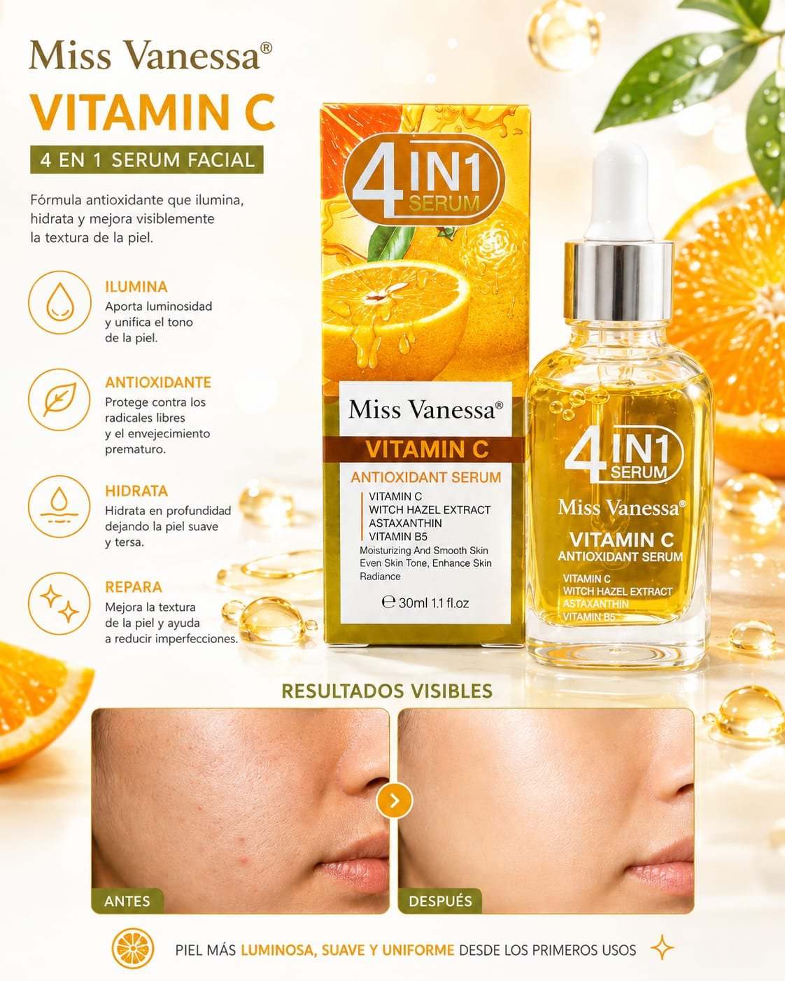 SERUM 4 EN 1 CON VITAMINA C