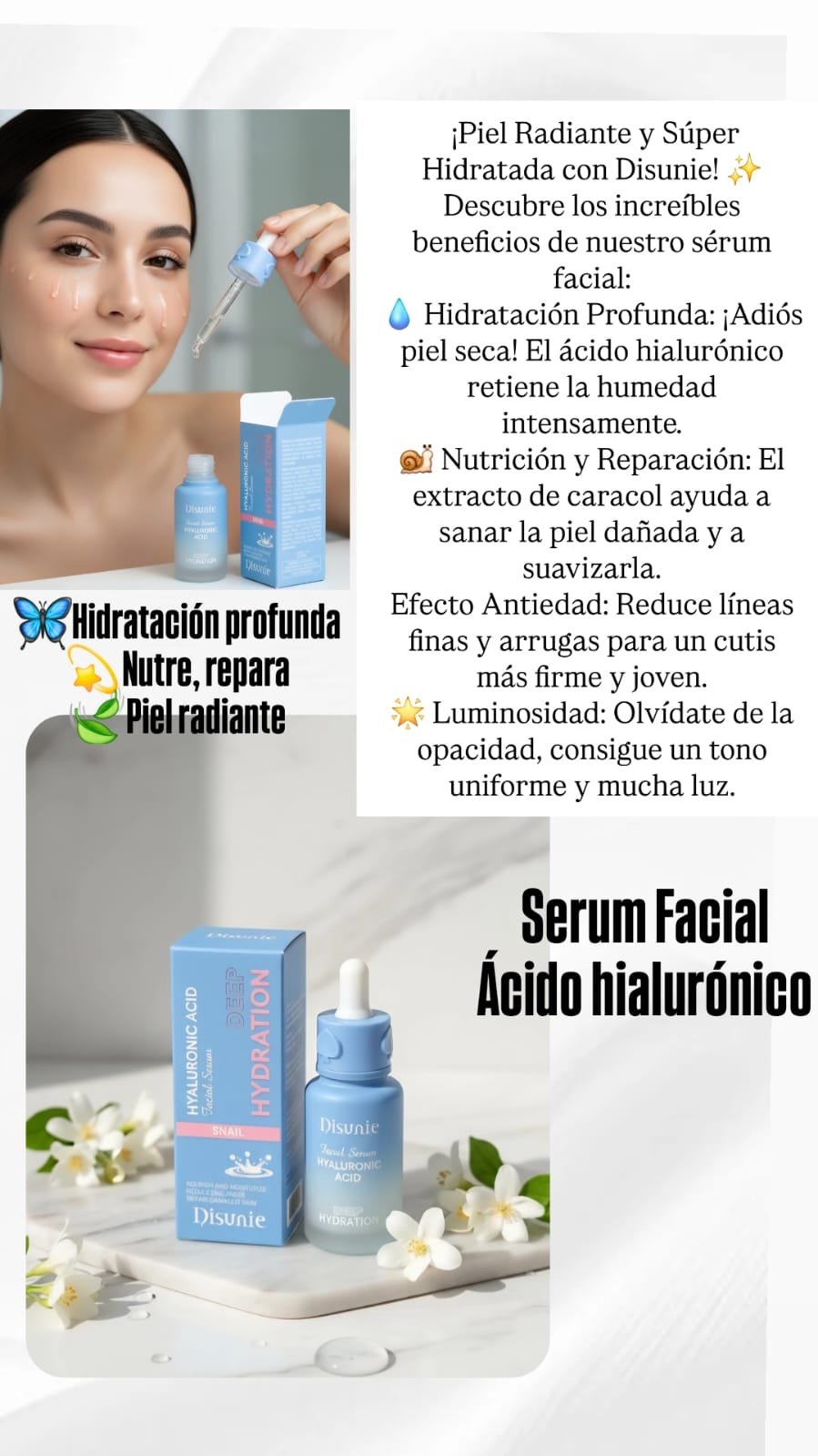SERUM FACIAL C/ÁCIDO HIALURÓNICO
