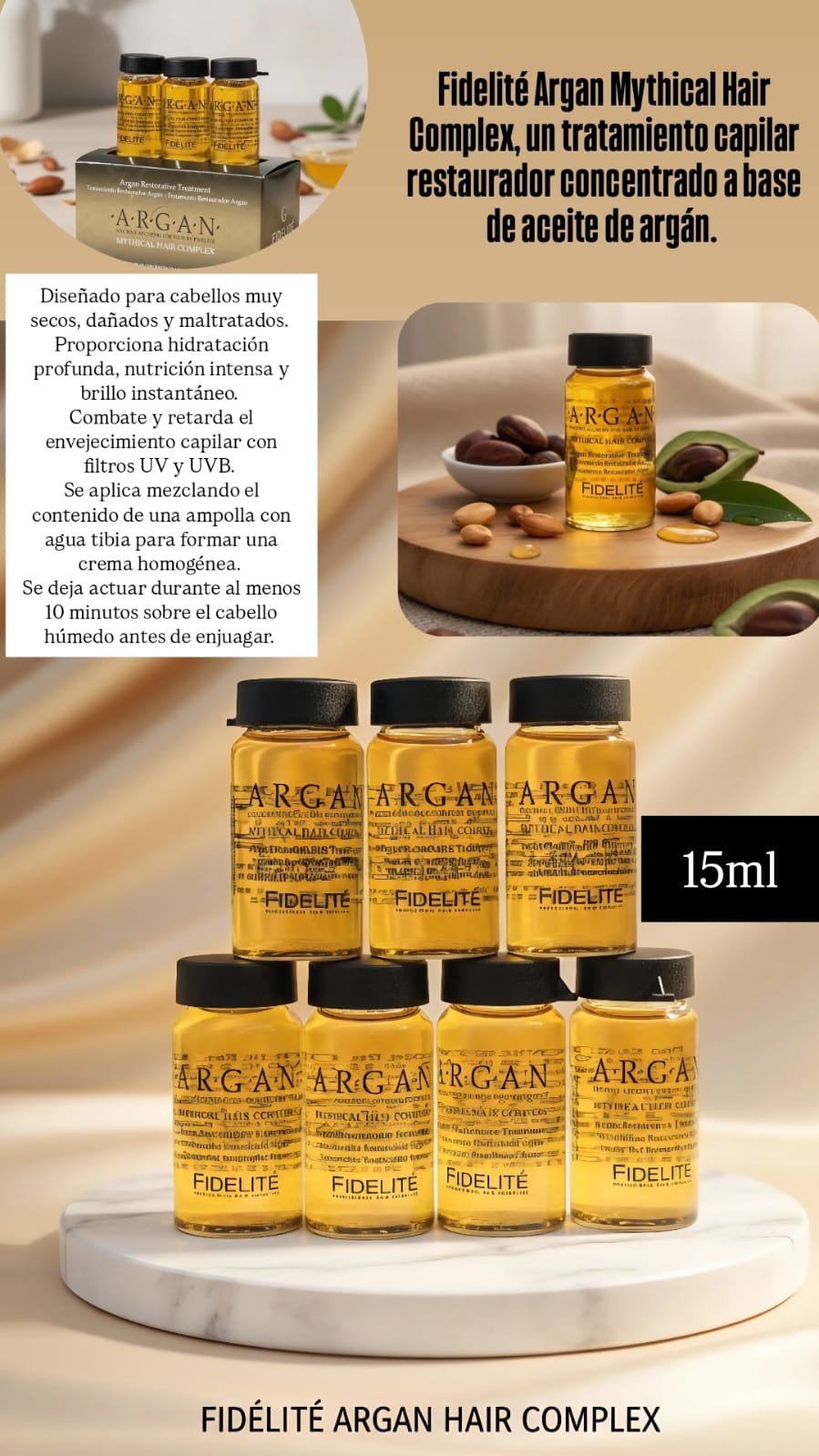 FIDELITE AMP. DE ARGAN POR 15 ML