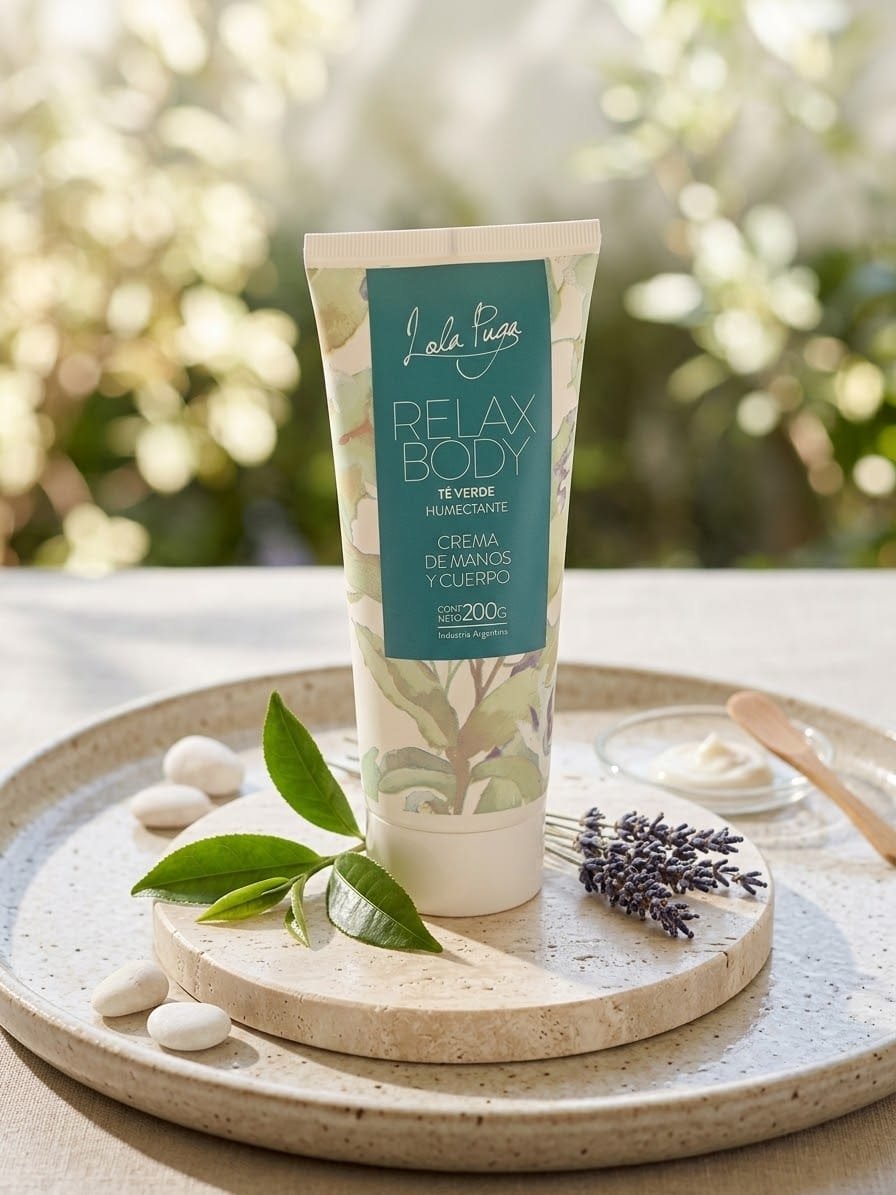 RALAX BODY TE  VERDE CREMA PARA MANOS Y CUERPO POR 200G.
