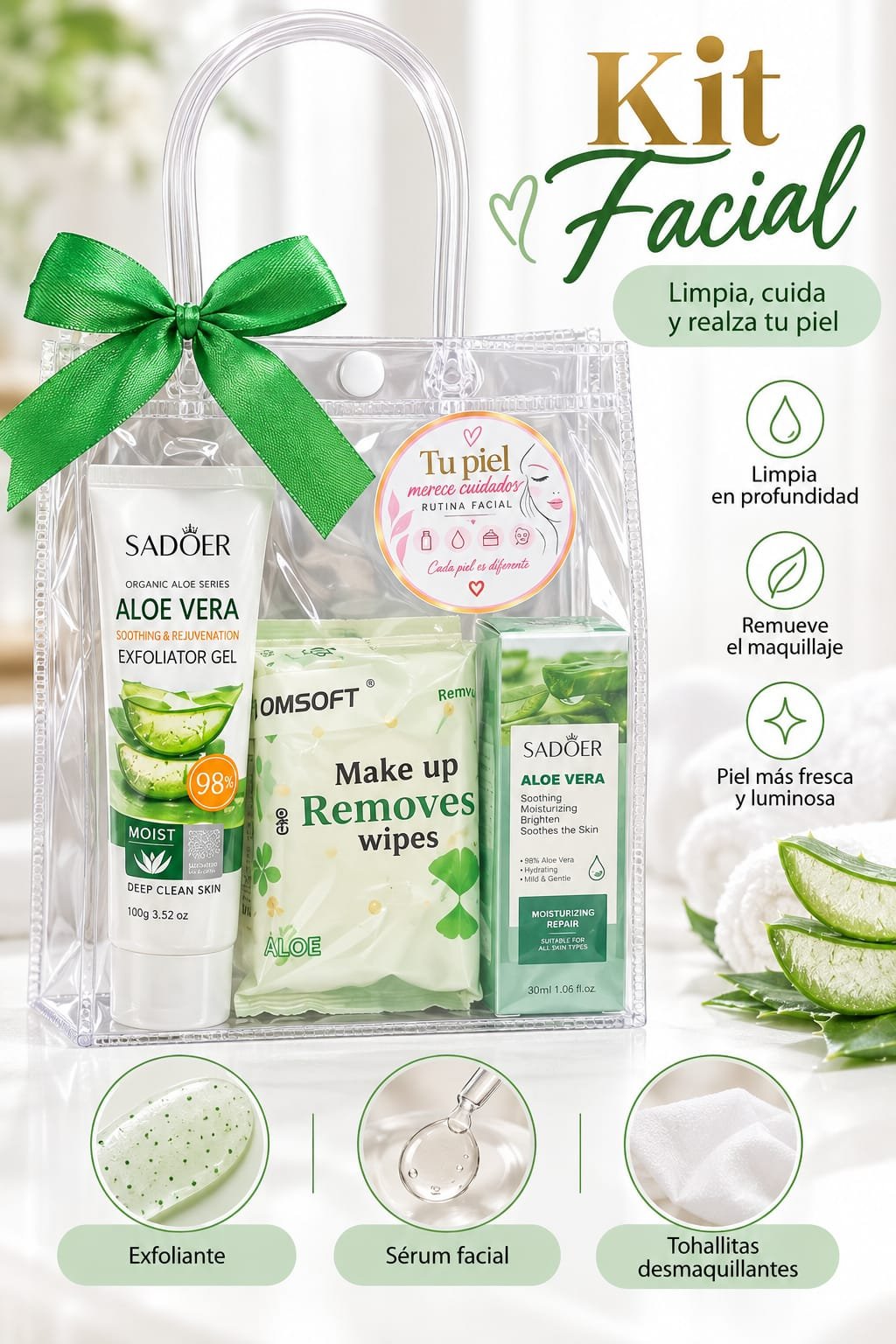 SADOER KIT FACIAL DE ALOE VERA