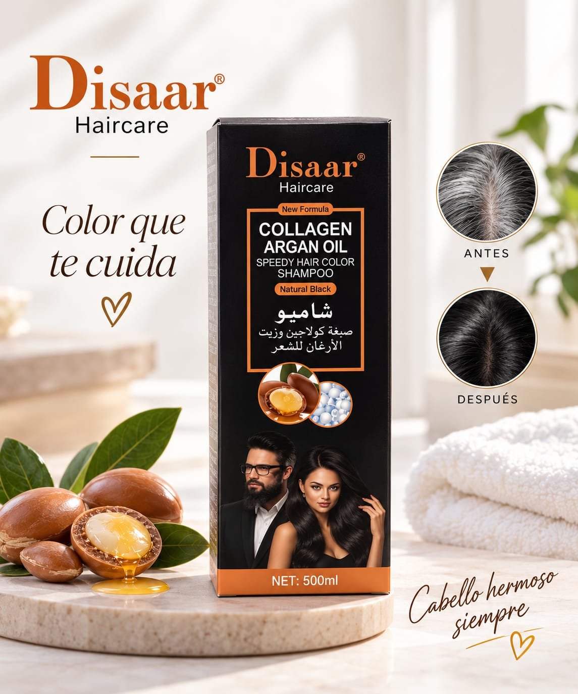 DISAAR SHAMPOO COLOR CON ACEITE DE ARGAN