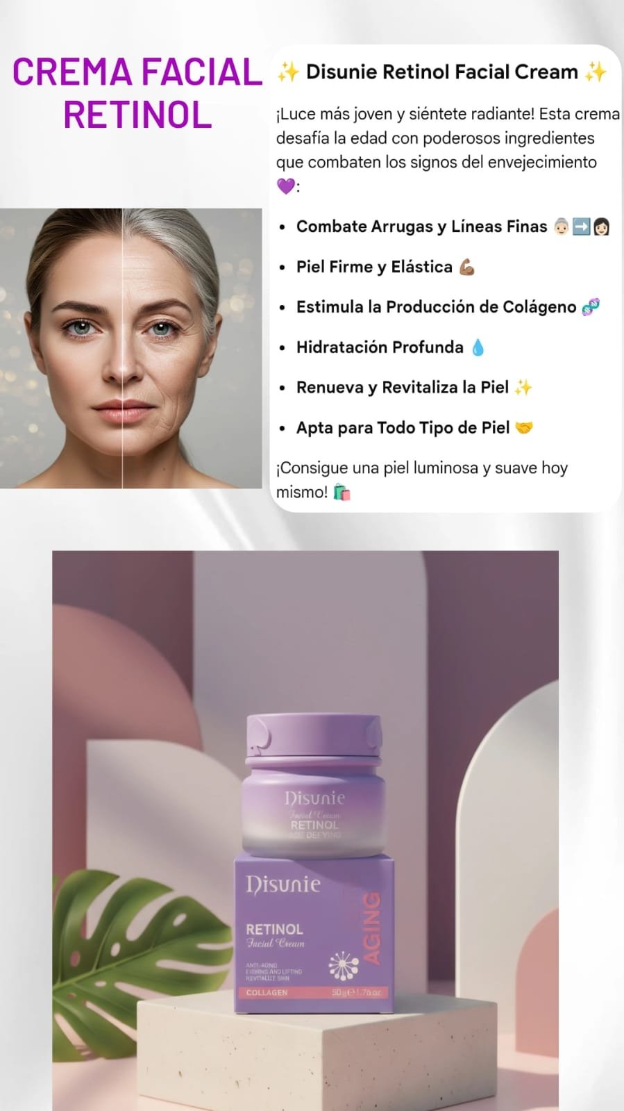 CREMA FACIAL CON RETINOL