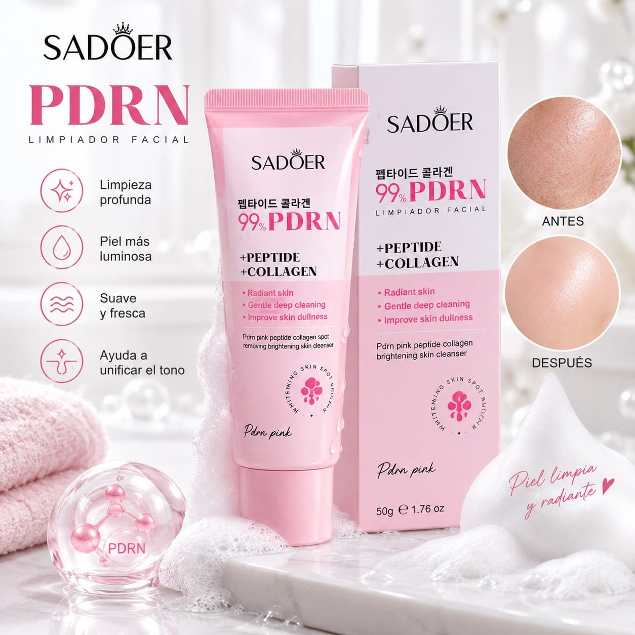 SADOER LIMPIADOR FACIAL CON COLAGENO