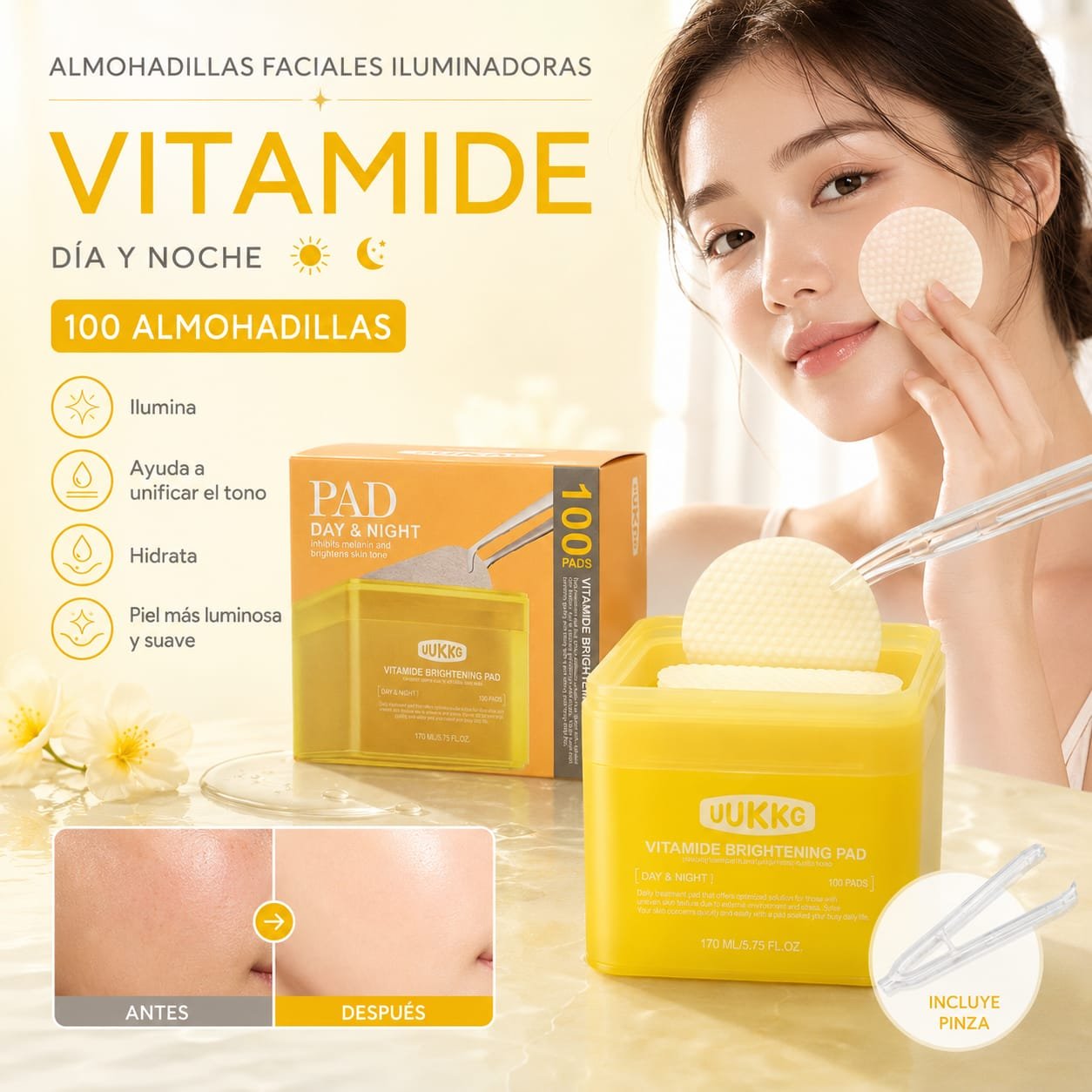 ALMOHADILLAS FACIALES ILUMINADORAS