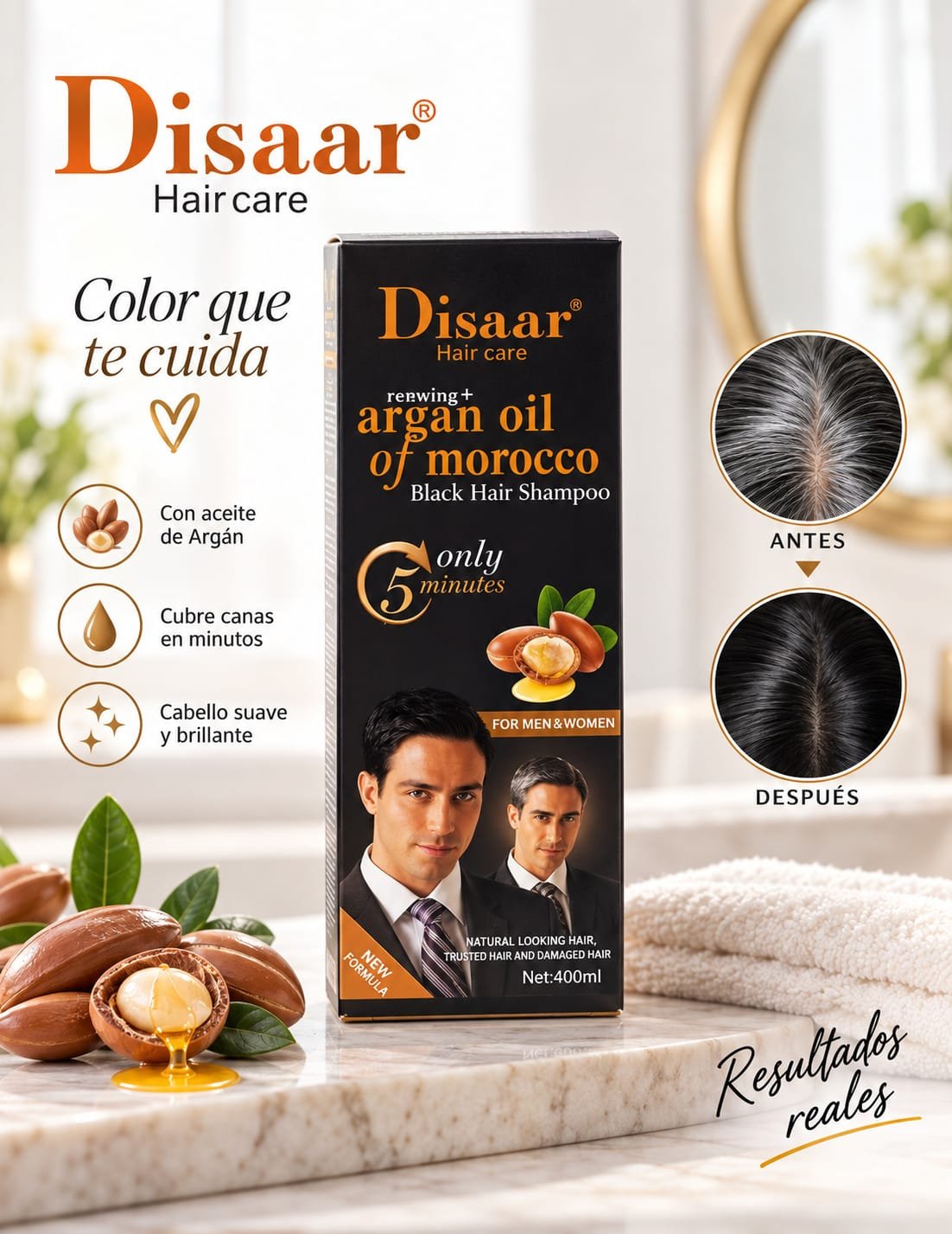 DISAAR SHAMPOO COLOR CON ACEITE DE ARGAN