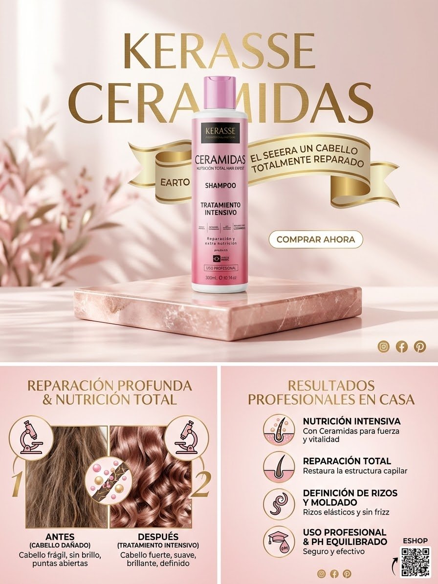 KERASSE SHAMPOO TRATAMIENTO INTENSIVO CON CERAMIDAS