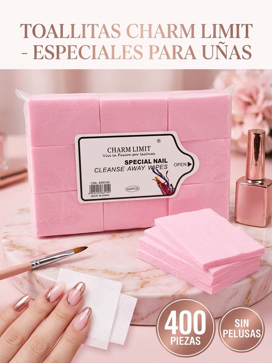 TOALLITAS CHARM LIMIT ESPECIALES PARA UÑAS
