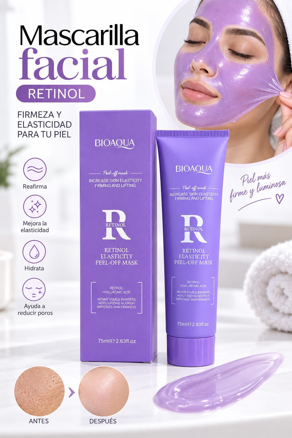 MASCARILLA FACIAL CON RETINOL