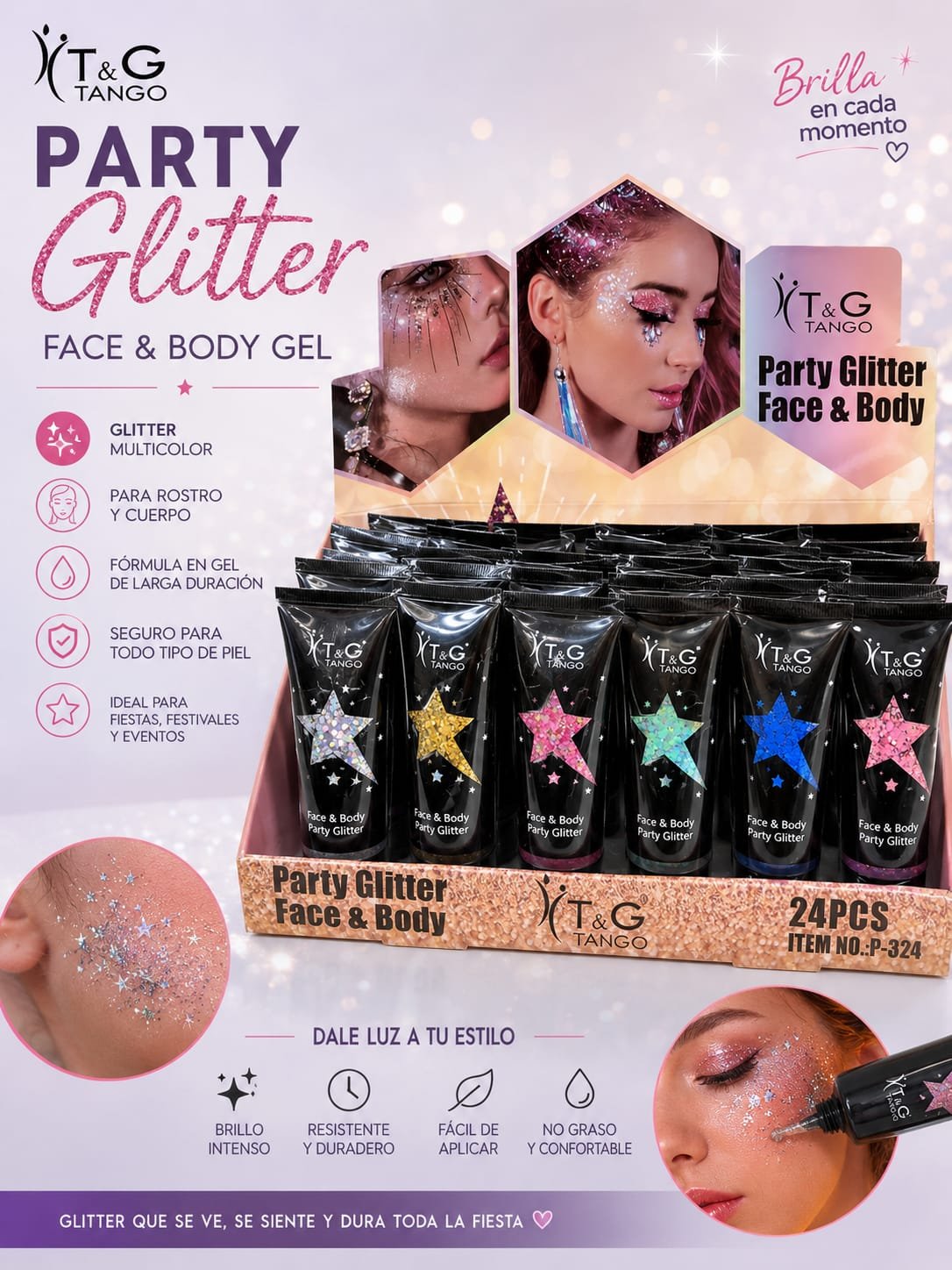 GLITTER PARA ROSTRO Y CUERPO