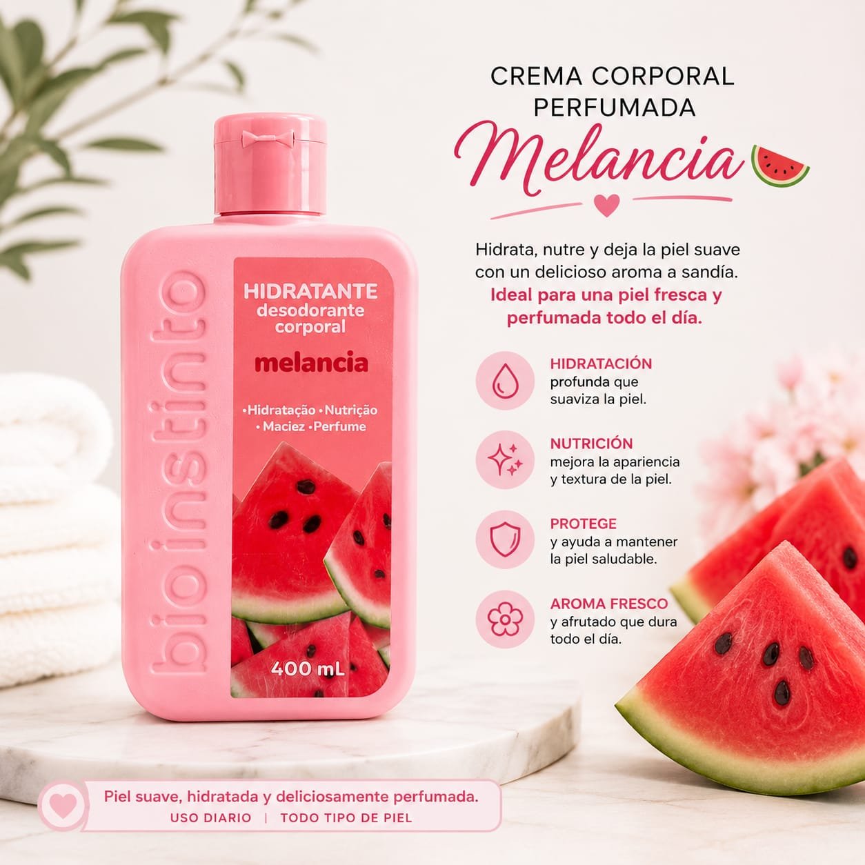 CREMA CORPORAL HIDRATANTE PERFUMADA POR 400ML