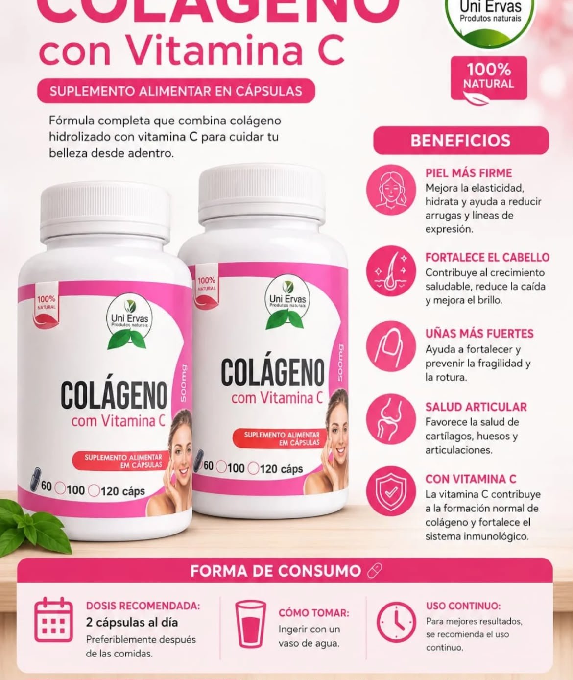 COLAGENO CON VITAMINA C 60 CAPSULAS